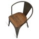 Stuhl Bistro Wood mit Armlehne Icon Möbel