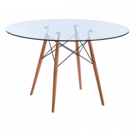 Skleněný stylový stůl furmod Eames (120 cm)