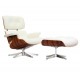 Replica Eames Lounge chair met chromen voet van Charles & Ray Eames