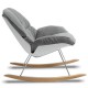Replica Bay Rocking Chair design schommelstoel met grijs kussen