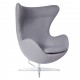 Replika židle Egg v kašmíru od designéra Arne Jacobsen