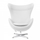 Replika fotela Egg z kaszmiru autorstwa projektanta Arne Jacobsen