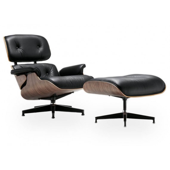 Eames Lounge Chair Inspiratie Walnoot - Premium