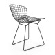 Replika kovové židle Bertoia z černé oceli v průmyslovém stylu od slavného designéra Hans J. Wegner