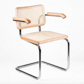 Replika krzesła Cesca z podłokietnikami projektanta Marcel Breuer