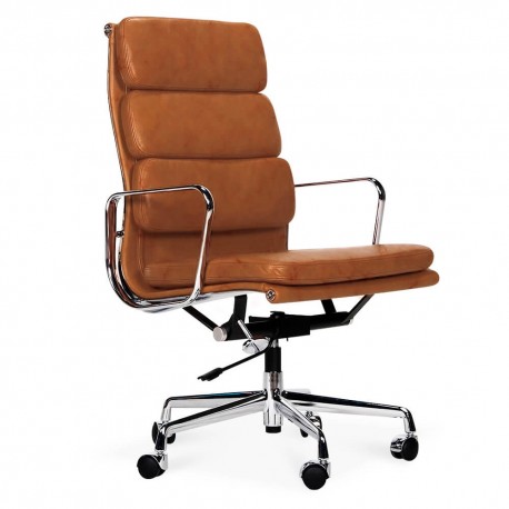 premie Coördineren man Vintage Eames Soft Pad EA219 Bureaustoel Replica - Leren Stoelen Icon  Furniture