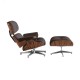 Charles & Ray Eames Replica Eames Lounge -tuoli kromijalalla