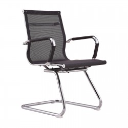 Krzesło biurowe z niskim oparciem z siatki z włókna