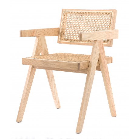 Replika krzesła Chandigarh z podłokietnikami projektanta Pierre Jeanneret 