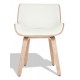 Krzesło Nordic Plywood z poduszką ze sztucznej skóry z drewna klonowego