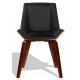 Židle Nordic Plywood S s koženkou a ořechovým polštářem