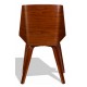 Nordic Plywood S -tuoli keinonahalla ja pähkinätyynyllä
