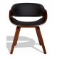 Krzesło Nordic Burrow S z poduszką ze sztucznej skóry z drewna orzechowego